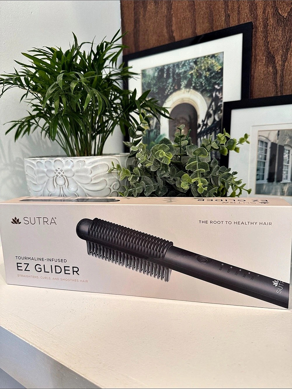 SUTRA EZ Glider Tourmaline-Infused Heated Styling Brush in Box NEW